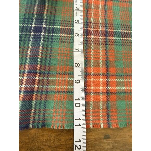 Scotland Vtg 100% Pure Wool Scarf Plaid Fringe Ingles Buchan Wilson - Picture 4 of 5